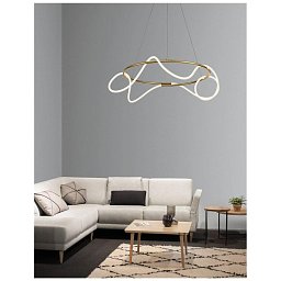 Obrázek pro produkt Závěsné svítidlo TIRIAC zlatý hliník a akryl LED 43W 230V 3000K IP20 stmívatelné - NOVA LUCE