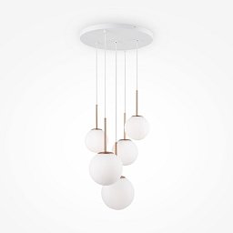Obrázek pro produkt Závěsné svítidlo Basic form E14 5x40W bílá/zlatá kov/sklo - MAYTONI