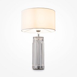 Obrázek pro produkt Stolní lampa Muse 60W E27 bílá textilní stínidlo kov sklo - MAYTONI