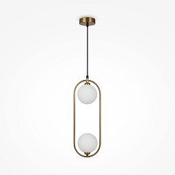 Obrázek pro produkt Závěsné svítidlo Ring 2xG9 50W bílá/mosaz kov/sklo designové - MAYTONI