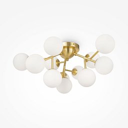 Obrázek pro produkt Stropní svítidlo Dallas 12xG9 max 28W opálové sklo mosaz kov designové - MAYTONI