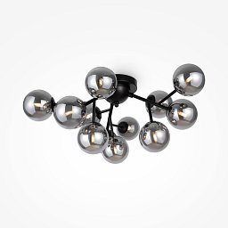 Obrázek pro produkt Stropní svítidlo Dallas 12xG9 max 28W černá kouřové sklo kov designové - MAYTONI