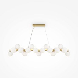 Obrázek pro produkt Závěsné svítidlo Dallas 25xG9 28W bílá/mosaz kov/sklo designové - MAYTONI