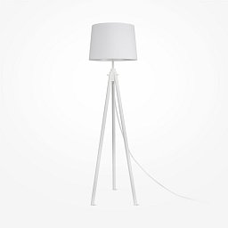Obrázek pro produkt Stojací lampa Calvin 60W bílá kov dřevo textil moderní design - MAYTONI