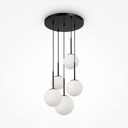 Obrázek pro produkt Závěsné svítidlo Basic form E14 5x40W černý kov opálové sklo - MAYTONI