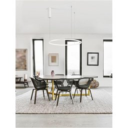 Obrázek pro produkt Závěsné svítidlo TARQUIN bílý hliník a akryl LED 36W 230V 3000K IP20 stmívatelné - NOVA LUCE