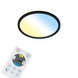 CCT svítidlo LED panel, pr. 29,3 cm, 18 W, 2400 lm, černá - BRILO Obrázek pro produkt CCT svítidlo LED panel, pr. 29,3 cm, 18 W, 2400 lm, černá - BRILO
