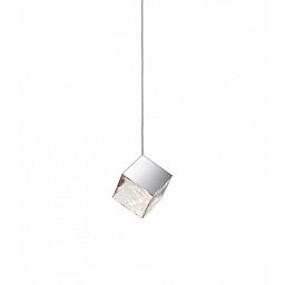 Závěsné svítidlo PYRITE single large bez baldachýnu / čirá / stříbrná / 2,5m - BOMMA Obrázek pro produkt Závěsné svítidlo PYRITE single large bez baldachýnu / čirá / stříbrná / 2,5m - BOMMA