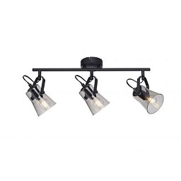 Obrázek pro produkt TINULA LED 3 ramenné stropní svítidlo černá barva otočné v jednoduchém designu - LEUCHTEN DIREKT / JUST LIGHT