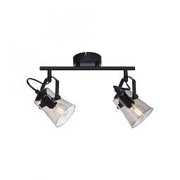 Obrázek pro produkt TINULA LED 2 ramenné stropní svítidlo černá barva otočné v jednoduchém designu - LEUCHTEN DIREKT / JUST LIGHT
