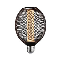 Metallic Glow Standard 230V LED Globe E27 Spiral 4,2W 1800K černá - PAULMANN Obrázek pro produkt Metallic Glow Standard 230V LED Globe E27 Spiral 4,2W 1800K černá - PAULMANN