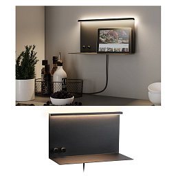 Obrázek pro produkt LED nástěnné svítidlo Jarina USB C 3000K / 230V 4,5 / 1x1,6W stmívatelné černá mat - PAULMANN