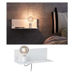 Obrázek pro produkt Nástěnné svítidlo Devara USB C E27 230V max. 40W stmívatelné bílá mat - PAULMANN