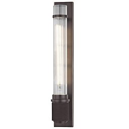 Obrázek pro produkt Nástěnné svítidlo SHAW ocel/sklo starobronz/čirá E27 1x6W - HUDSON VALLEY
