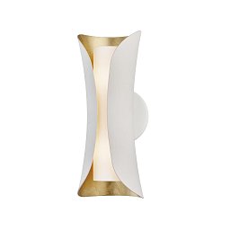 Obrázek pro produkt Nástěnné svítidlo JOSIE ocel/sklo zlatá/bílá/opál G9 2x35W - HUDSON VALLEY (Mitzi)