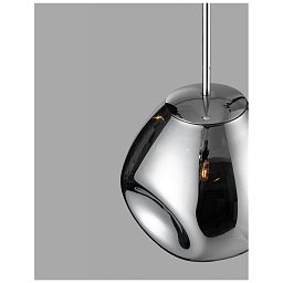 Obrázek pro produkt Závěsné svítidlo LAVA chromovaný kov ručně vyrobené chromové sklo E27 1x12W 230V IP20 bez žárovky - NOVA LUCE