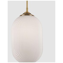 Obrázek pro produkt Závěsné svítidlo ATHENA opálové sklo mosazný kov E27 1x12W 230V IP20 bez žárovky - NOVA LUCE