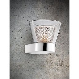 Obrázek pro produkt Nástěnné svítidlo BOCCALE chromovaný hliník čiré sklo G9 1x5W IP20 vč. žárovky - NOVA LUCE