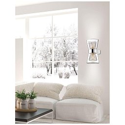 Obrázek pro produkt Nástěnné svítidlo BOCCALE chromovaný hliník čiré sklo G9 2x5W IP20 vč. žárovky - NOVA LUCE
