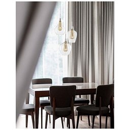 Obrázek pro produkt AKCE - Závěsné svítidlo FILO chromovaný hliník čiré sklo a zlatý rám G9 3x5W bez žárovky - NOVA LUCE