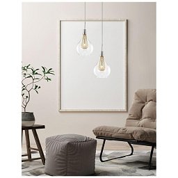 Obrázek pro produkt Závěsné svítidlo FILO chromovaný hliník čiré sklo a zlatý rám G9 1x5W bez žárovky - NOVA LUCE