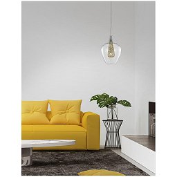 Obrázek pro produkt Závěsné svítidlo FILO chromovaný hliník čiré sklo a zlatý rám G9 1x5W bez žárovky - NOVA LUCE