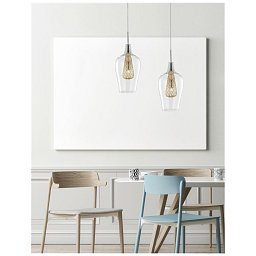 Obrázek pro produkt Závěsné svítidlo FILO chromovaný hliník čiré sklo a zlatý rám G9 1x5W bez žárovky - NOVA LUCE