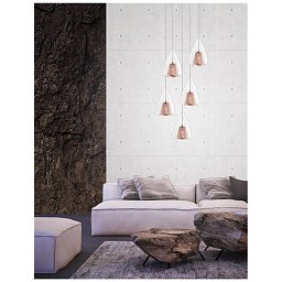 Obrázek pro produkt Závěsné svítidlo HUGO chromovaný hliník čiré sklo a růžový zlatý rám G9 5x5W IP20 bez žárovky - NOVA LUCE