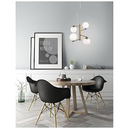 Obrázek pro produkt Závěsné svítidlo AGRIGENTO opálové sklo antický mosazný kov G9 4x5W 230V IP20 bez žárovky - NOVA LUCE