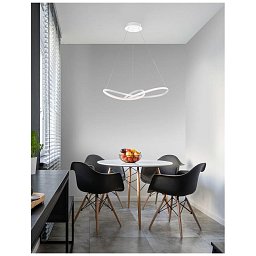 Obrázek pro produkt Závěsné svítidlo FUSION bílý hliník a akryl LED 53W 230V 3000K IP20 - NOVA LUCE