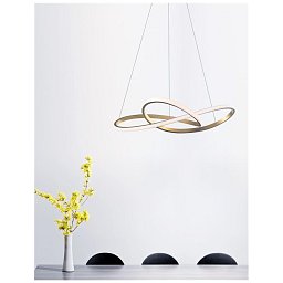 Obrázek pro produkt Závěsné svítidlo FUSION zlatý mosazný hliník a akryl LED 53W 230V 3000K IP20 - NOVA LUCE