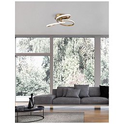 Obrázek pro produkt Stropní svítidlo FUSION zlatý mosazný hliník a akryl LED 40W 230V 3000K IP20 - NOVA LUCE