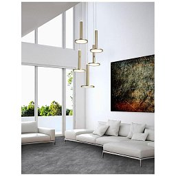 Obrázek pro produkt Závěsné svítidlo PALENCIA saténový zlatý hliník a akryl LED 53W 230V 3000K IP20 - NOVA LUCE