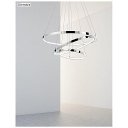 Obrázek pro produkt Závěsné svítidlo ARIA stmívatelné chromovaný hliník a akryl nastavitelné LED 145W 230V 3000K IP20 - NOVA LUCE