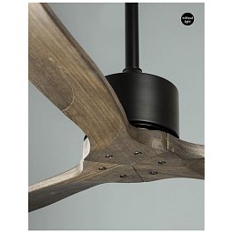Obrázek pro produkt Stropní ventilátor VENTO tělo z oceli černá a dřevěné listy - NOVA LUCE