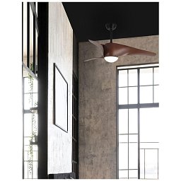 Stropní ventilátor se světlem BREEZE matná černá / sklo 3ABS dřevěné listy LED 18W 3000K - NOVA LUCE Obrázek pro produkt Stropní ventilátor se světlem BREEZE matná černá / sklo 3ABS dřevěné listy LED 18W 3000K - NOVA LUCE