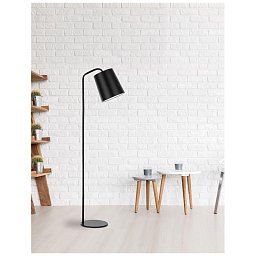 Obrázek pro produkt Stojací lampa STABILE matný černý kov zvenku matná bílá uvnitř E27 1x12 W IP20 bez žárovky - NOVA LUCE