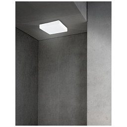 Obrázek pro produkt Stropní svítidlo CUBE IP44 bílé opálové sklo E27 1x12W - NOVA LUCE