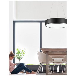 Obrázek pro produkt Závěsné svítidlo RANDO černý hliník a akryl LED 42W 230V 3000K IP20 - NOVA LUCE