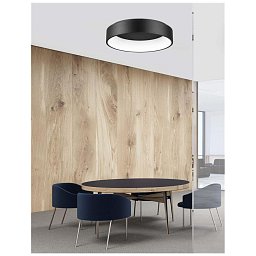 Obrázek pro produkt Stropní svítidlo RANDO černý hliník a akryl LED 42W 230V 3000K IP20 - NOVA LUCE
