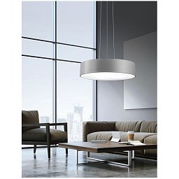 Obrázek pro produkt Závěsné svítidlo RODA šedý hliník akrylový difuzor LED 46W 230V 3000K IP20 - NOVA LUCE