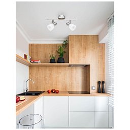 Obrázek pro produkt Bodové svítidlo PUBLICO opálové sklo nikl satén kov E14 2x5W IP20 bez žárovky - NOVA LUCE