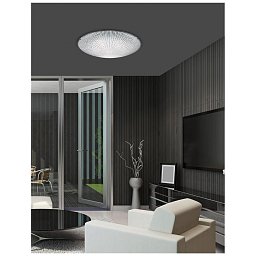 Obrázek pro produkt Stropní svítidlo SHELL bílá a čiré strukturované sklo E27 3x12W - NOVA LUCE