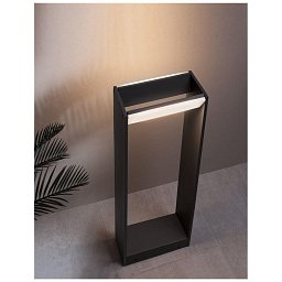 Obrázek pro produkt Venkovní sloupkové svítidlo TWIN tmavě šedý hliník akrylový difuzor LED 2x5W 3000K 220-240V rotační 0-90st. IP54 - NOVA LUCE