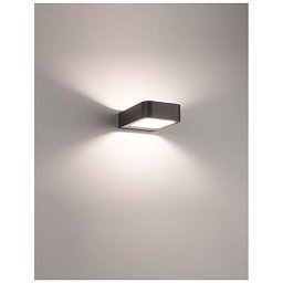 Obrázek pro produkt Venkovní nástěnné svítidlo ACQUA tmavě šedý hliník akrylový difuzor LED 5W 3000K 110-265V 38st. IP54 - NOVA LUCE