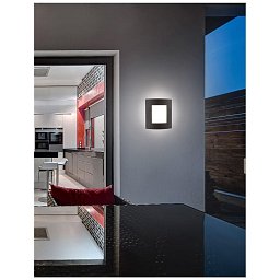 Obrázek pro produkt Venkovní nástěnné svítidlo ZENITH tmavě šedý hliník bílý akrylový difuzor E27 1x12W 220-240V bez žárovky IP44 - NOVA LUCE