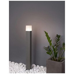 Obrázek pro produkt Venkovní sloupkové svítidlo STICK tmavě šedý hliník bílý akryl E27 1x12W 220-240V IP54 bez žárovky - NOVA LUCE