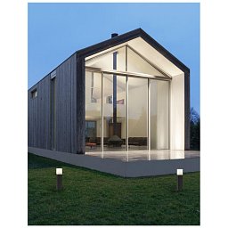 Obrázek pro produkt Venkovní sloupkové svítidlo STICK tmavě šedý hliník bílý akryl E27 1x12W 220-240V IP54 bez žárovky - NOVA LUCE