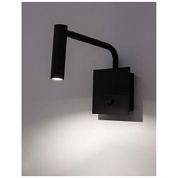 Obrázek pro produkt Nástěnné svítidlo SICILY černý hliník LED 3W 3000K s vypínačem - NOVA LUCE