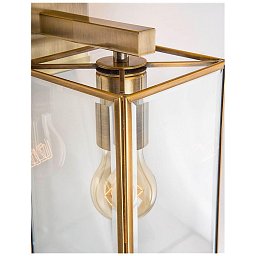 Obrázek pro produkt Nástěnné svítidlo FLAVIO antický kov mosaz čiré sklo E27 1x12W 230V IP20 bez žárovky - NOVA LUCE